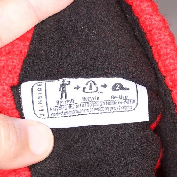 Coca Cola Beanie Women OS Red Polar Bears Recycled Materials - Picture 5 of 6